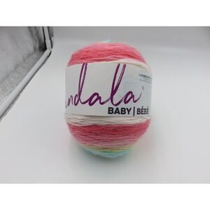 Lion Brand Mandala Baby Yarn Cake 5.3oz 590yd Light 3 Acrylic Pastel Multicolor